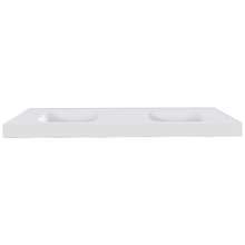 Mia 1800mm Matte White Wall Hung Double Basin with Overflow